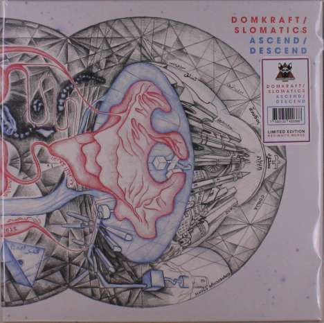 Domkraft / Slomatics: Ascend / Descend (Limited Edition) (Red/White Merge Vinyl), LP