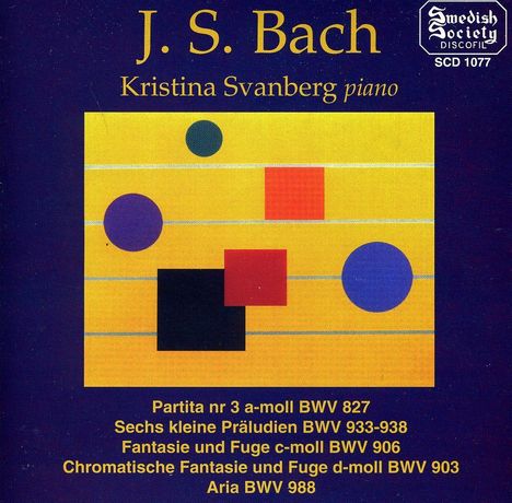 Johann Sebastian Bach (1685-1750): Chromatische Fantasie &amp; Fuge BWV 903, CD