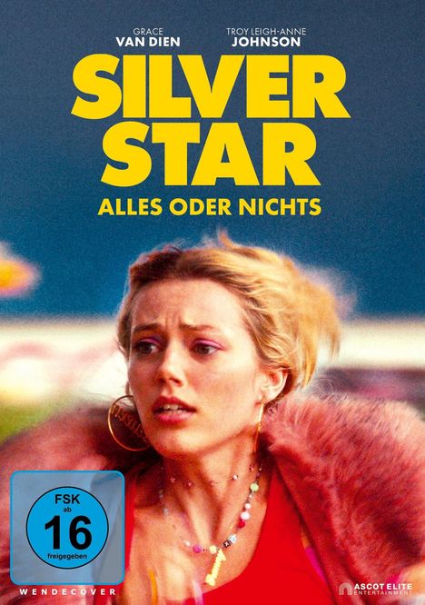 Titel: "SILVER STAR ALLES ODER NICHTS". Darunter eine junge Frau mit blonden Haaren, die besorgt wirkt.