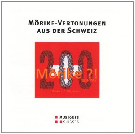 Tino Brütsch - Mörike-Vertonungen aus der Schweiz, CD