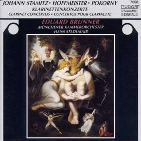 "Clarinet Concertos" von Stamitz, Hoffmeister, Pokorny, gespielt von Eduard Brunner und dem Münchener Kammerorchester. Gemälde: Engel umarmen sich.