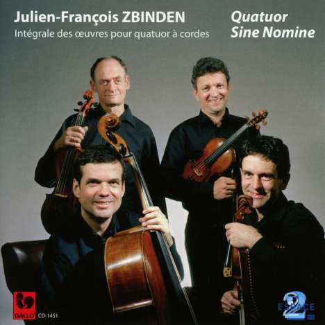 Julien-Francois Zbinden (1917-2021): Streichquartette Nr.1 &amp; 2, CD
