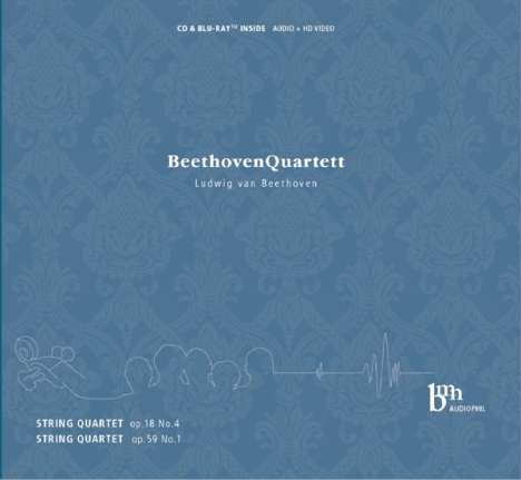 Ludwig van Beethoven (1770-1827): Streichquartette Nr.4 &amp; 7, 1 CD and 1 Blu-ray Disc