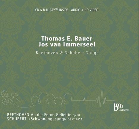 Thomas E. Bauer &amp; Jos van Immerseel - Beethoven &amp; Schubert Songs, 1 CD und 1 Blu-ray Disc