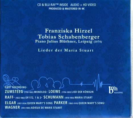 Franziska Hirzel &amp; Tobias Schabenberger - Lieder der Maria Stuart, 1 CD und 1 Blu-ray Disc