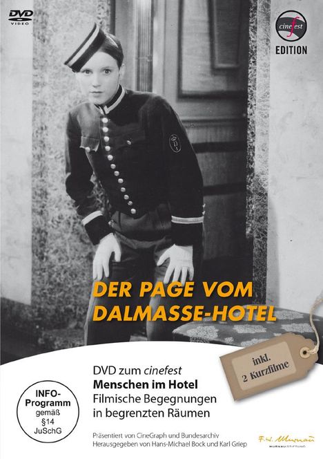 Der Page vom Dalmasse-Hotel, DVD