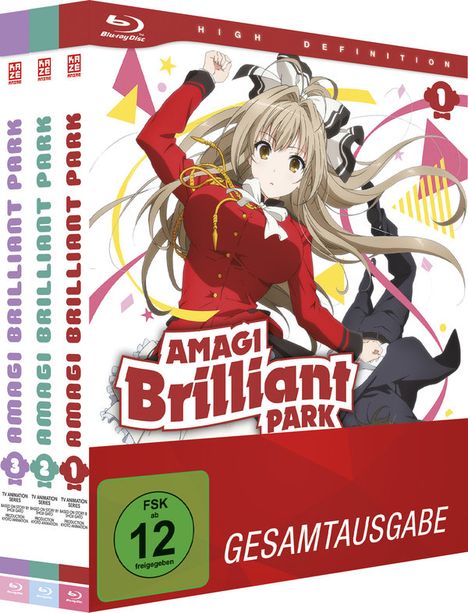 Amagi Brilliant Park (Gesamtausgabe) (Blu-ray), 3 Blu-ray Discs