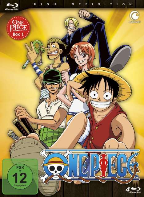 One Piece TV-Serie Box 1 (Blu-ray), 4 Blu-ray Discs