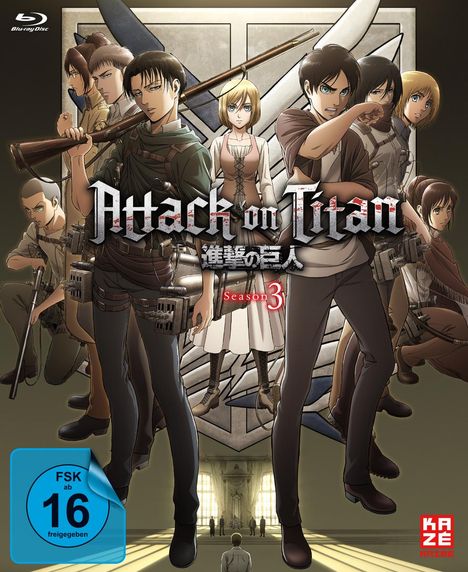 Attack on Titan Staffel 3 (Gesamtausgabe) (Blu-ray), 1 Blu-ray Disc und 1 DVD