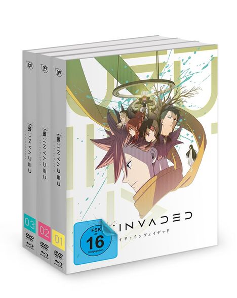 ID:INVADED Vol.1-3 (Gesamtausgabe) (Blu-ray &amp; DVD), 3 Blu-ray Discs und 3 DVDs