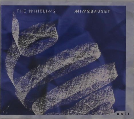 Text: "THE WHIRLING MINGBAUSET unit". Blaue Illustration mit weißen spiralförmigen Bändern.