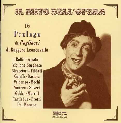 16 Prologo da Pagliacci di Ruggero Leoncavallo, CD