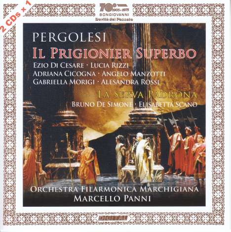 Giovanni Battista Pergolesi (1710-1736): Il Prigionier Superbo, 2 CDs