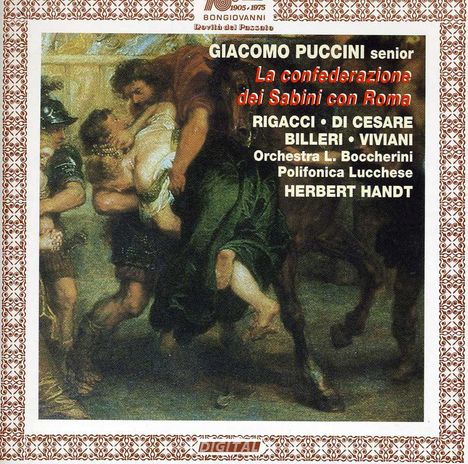 Giacomo sr. Puccini (1712-1781): La Confederazione dei Sabini con Roma, CD