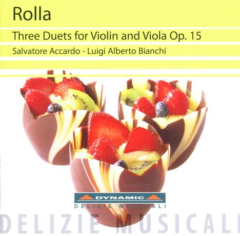 Alessandro Rolla (1757-1841): Duette op.15 Nr.1-3 für Violine &amp; Viola, CD