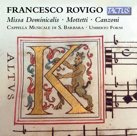Francesco Rovigo (1541-1597): Missa Dominicalis a 5 voci, CD
