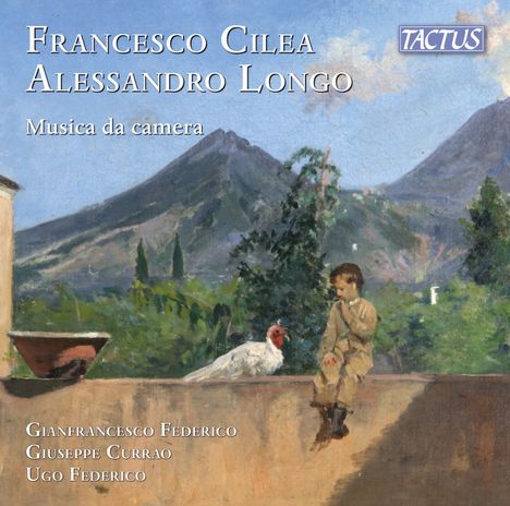 Francesco Cilea, Alessandro Longo, Musica da camera. Jungen sitzt neben einem weißen Vogel vor einer Berglandschaft.
