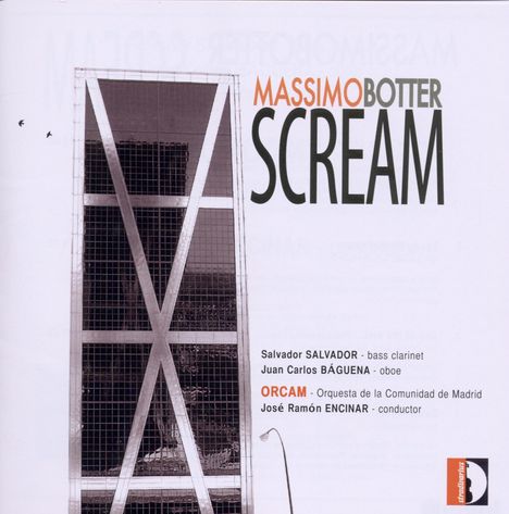 Massimo Botter (geb. 1965): Werke "Scream", CD