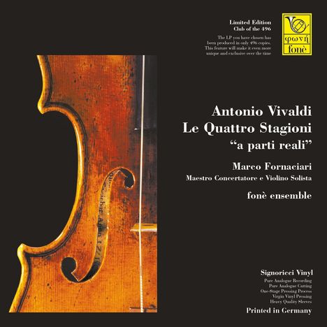 Antonio Vivaldi (1678-1741): Concerti op.8 Nr.1-4 "4 Jahreszeiten" (180g) (Limitierte Auflage), LP