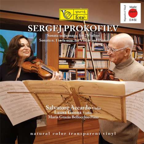 Serge Prokofieff (1891-1953): Sonate für Violine &amp; Klavier Nr.1 op.80 (180g / Limited Natural Color Transparent Vinyl / Japan-Pressung), LP