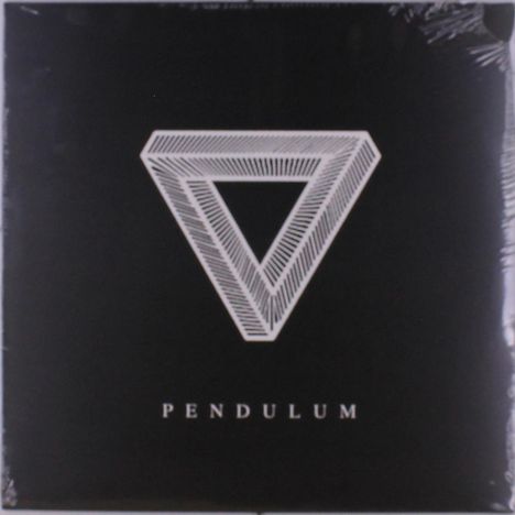 "PENDULUM" steht unter einem stilisierten, optisch ansprechenden weißen Dreieck, das in Linien gestaltet ist.
