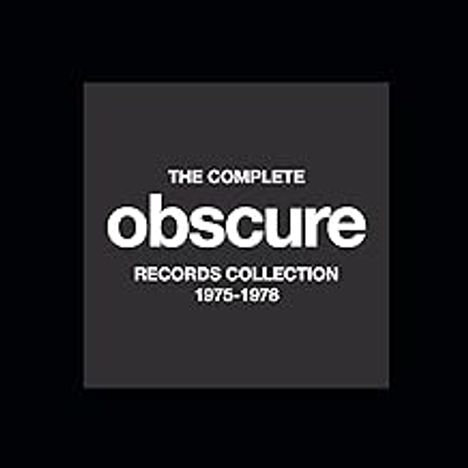 The Complete Obscure Records Collection - 1975-1978, 10 CDs