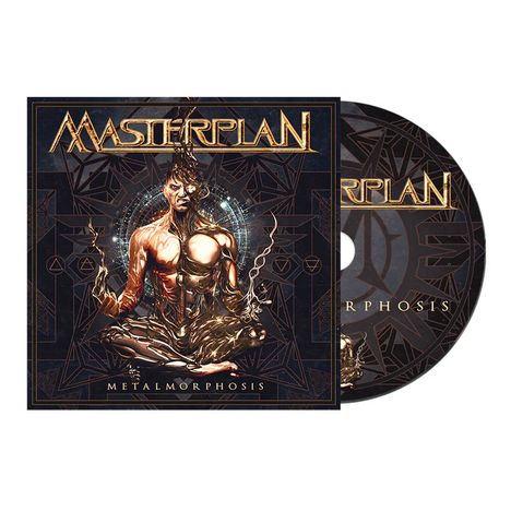 "MASTERPLAN" und "METALMORPHOSIS", Illustration eines teilmenschlichen, mechanischen Wesens in Meditation.