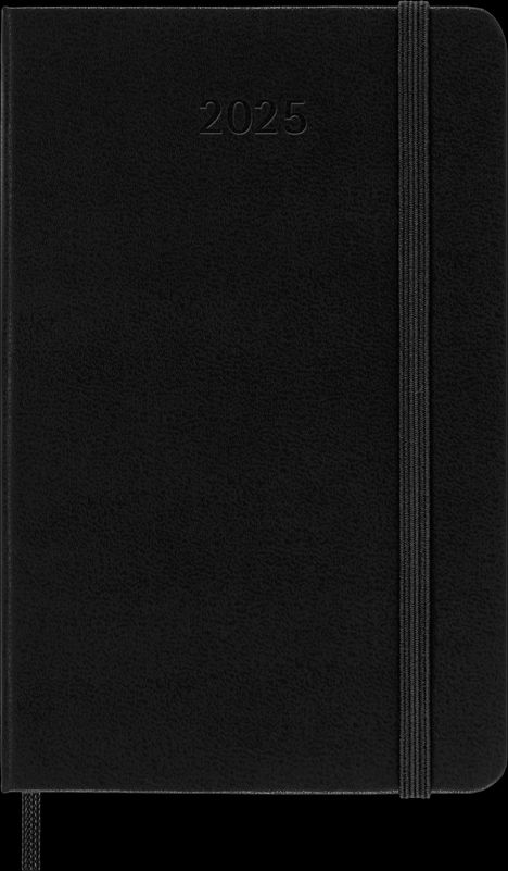 Moleskine Classic 12 Month 2025 Weekly Planner, Hard Cover, Pocket (3.5" x 5.5"), Black, 144 pages, Buch