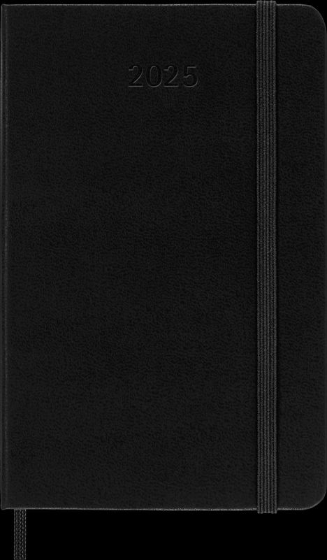 Moleskine Classic 12 Month 2025 Weekly Vertical Planner, Hard Cover, Pocket (3.5" x 5.5"), Black, 144 pages, Buch