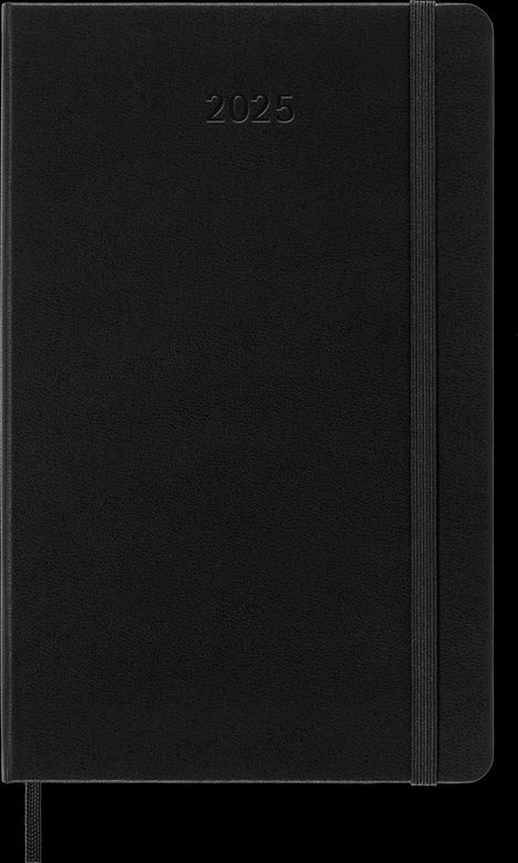 Moleskine Classic 12 Month 2025 Weekly Vertical Planner, Hard Cover, Large (5" x 8.25"), Black, 144 pages, Buch