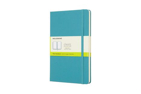 Moleskine Notizbuch Large/A5, Blanko, Hard Cover, Riff Blau, Diverse