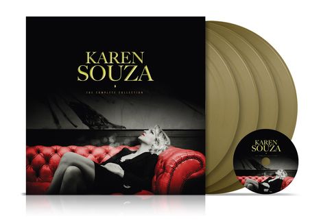 Karen Souza (geb. 1984): Karen Souza (Box Set) (Limited Edition) (Gold Bronze Vinyl) (+ exklusivem Poster), 4 LPs und 1 DVD