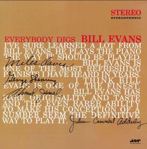 Bill Evans (Piano) (1929-1980): Everybody Digs Bill Evans (180g) (Limited Edition), LP