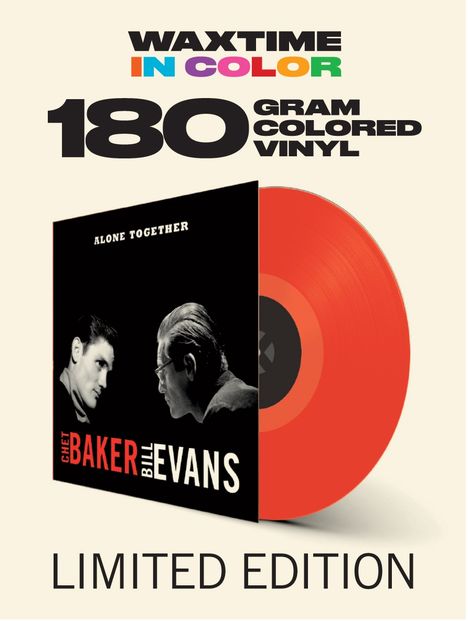 Chet Baker &amp; Bill Evans: Alone Together (180g) (Limited-Edition) (Red Vinyl) (+1 Bonustrack), LP