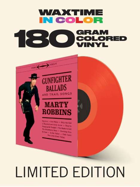 Marty Robbins: Gunfighter Ballads And Trail Songs (180g) (Limited-Edition) (Red Vinyl) (+4 Bonustracks), LP