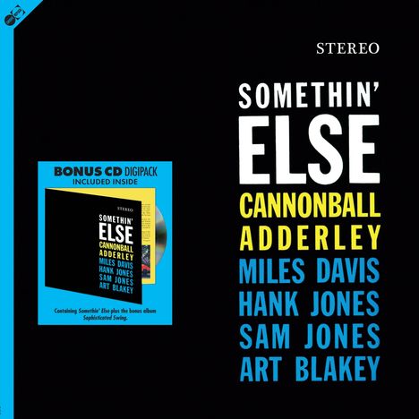 Cannonball Adderley (1928-1975): Somethin' Else (180g) (+ 1 Bonustrack), 1 LP und 1 CD
