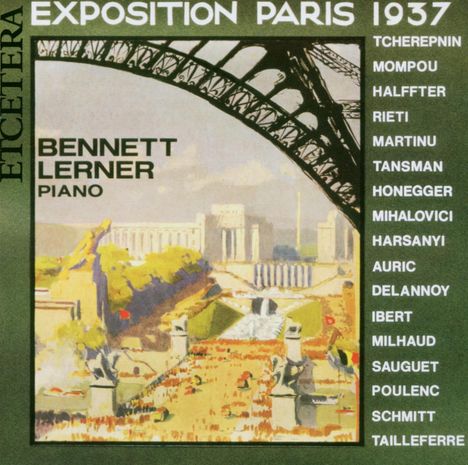 Bennett Lerner - Exposition Paris 1937, CD