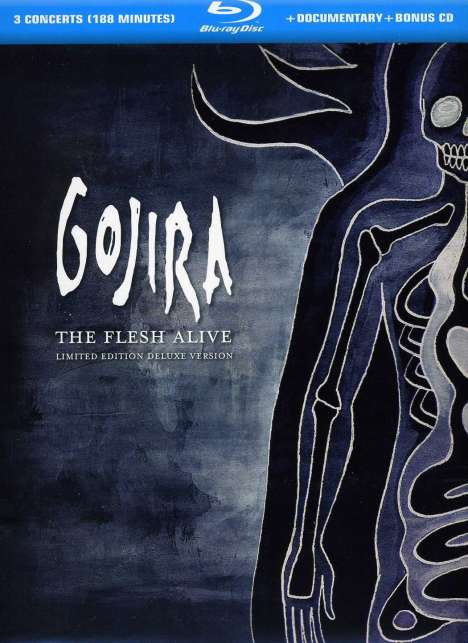 Gojira: The Flesh Alive (Limited Deluxe Edition), 1 Blu-ray Disc und 1 CD