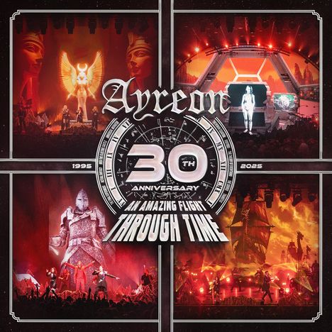 "30th Anniversary: An Amazing Flight Through Time", Ayreon-Logo, Konzerte mit verschiedenen Bühnenbildern, 1995-2025.