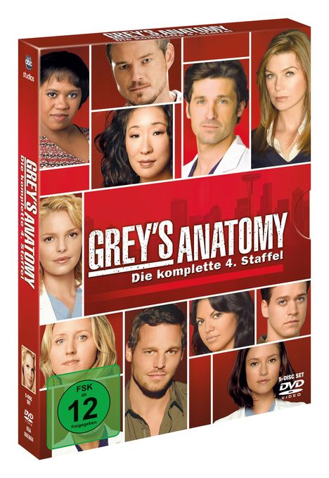 Grey's Anatomy Staffel 4, 5 DVDs