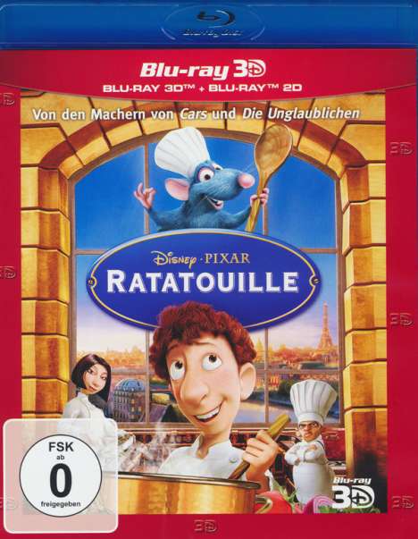 Ratatouille (3D &amp; 2D Blu-ray), 2 Blu-ray Discs
