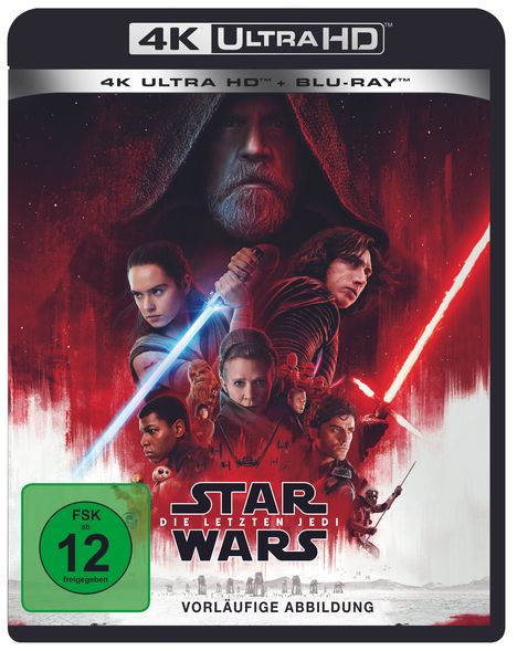 Star Wars 8: Die letzten Jedi (Ultra HD Blu-ray &amp; Blu-ray), 1 Ultra HD Blu-ray und 2 Blu-ray Discs