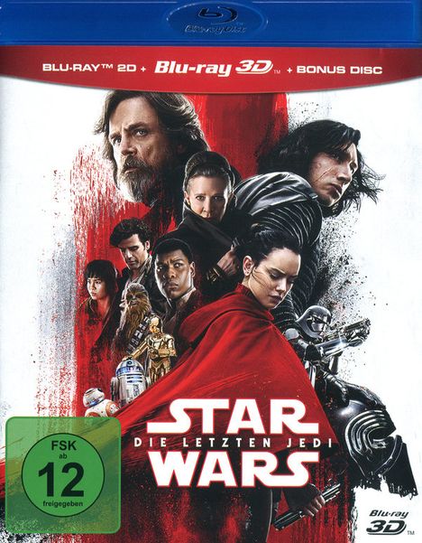 Star Wars 8: Die letzten Jedi (3D &amp; 2D Blu-ray), 3 Blu-ray Discs