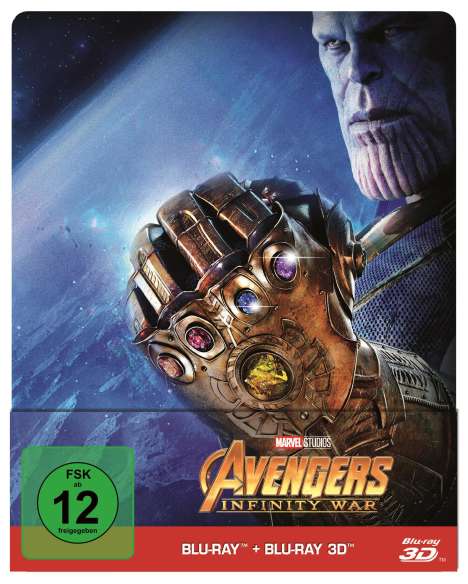 Avengers: Infinity War (3D &amp; 2D Blu-ray im Steelbook), 3 Blu-ray Discs