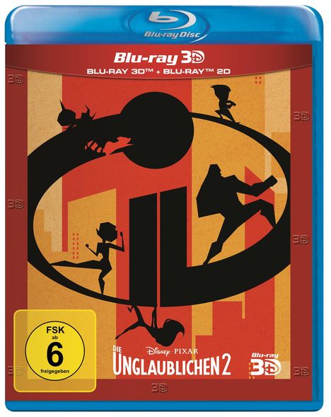 Die Unglaublichen 2 (3D &amp; 2D Blu-ray), 2 Blu-ray Discs