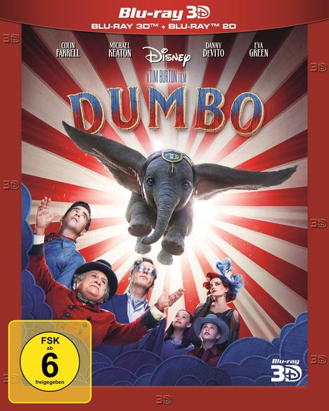 Dumbo (2019) (3D &amp; 2D Blu-ray), 2 Blu-ray Discs
