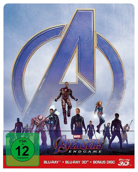 Avengers: Endgame (3D &amp; 2D Blu-ray im Steelbook), 3 Blu-ray Discs