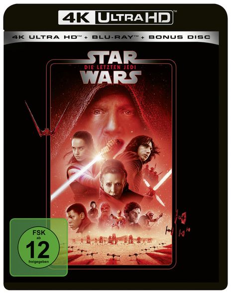 Star Wars 8: Die letzten Jedi (Ultra HD Blu-ray &amp; Blu-ray), 1 Ultra HD Blu-ray und 2 Blu-ray Discs