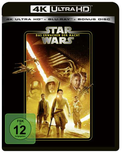 Star Wars 7: Das Erwachen der Macht (Ultra HD Blu-ray &amp; Blu-ray), 1 Ultra HD Blu-ray und 2 Blu-ray Discs
