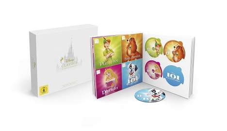 Disney Classics (Komplettbox) (Blu-ray), 47 Blu-ray Discs und 9 DVDs